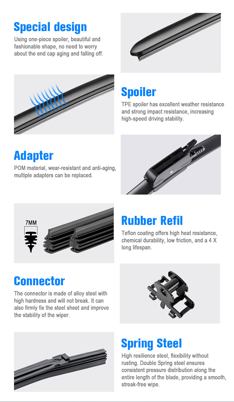 Exact fit wiper
